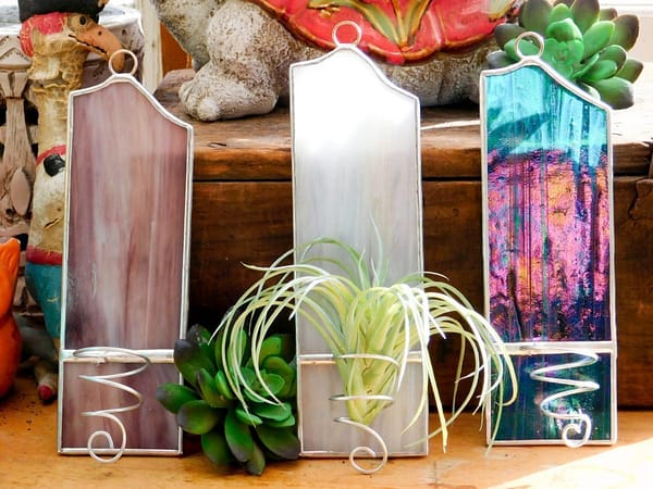 Air Plant Holders in Blue White or Purple