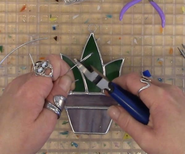 cutting paperclip for stained glass hanger